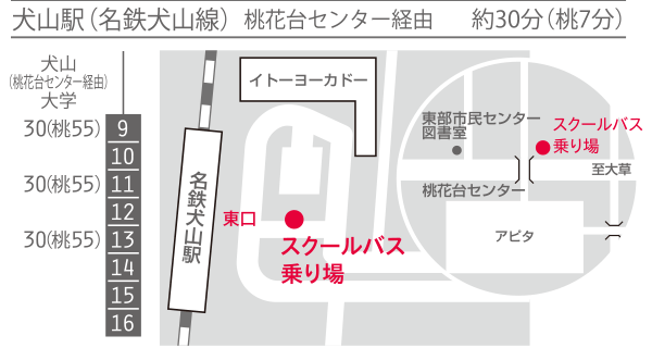 JR高蔵寺駅 スクールバス乗降場まで