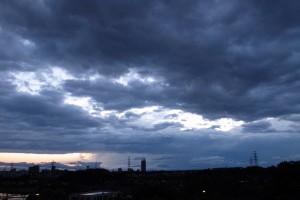 黄昏時の空