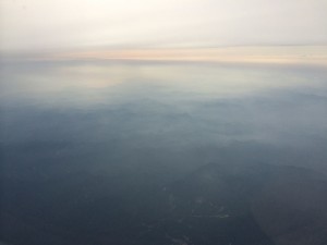 霞が少し晴れた