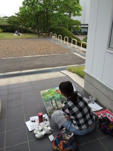 美術１年生写生-2
