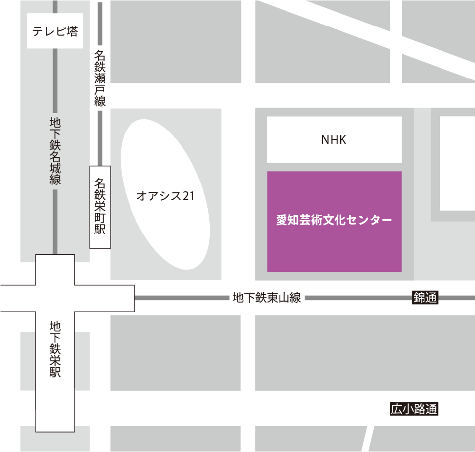  愛知県美術館の地図