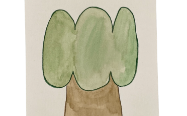 学生展示「木」