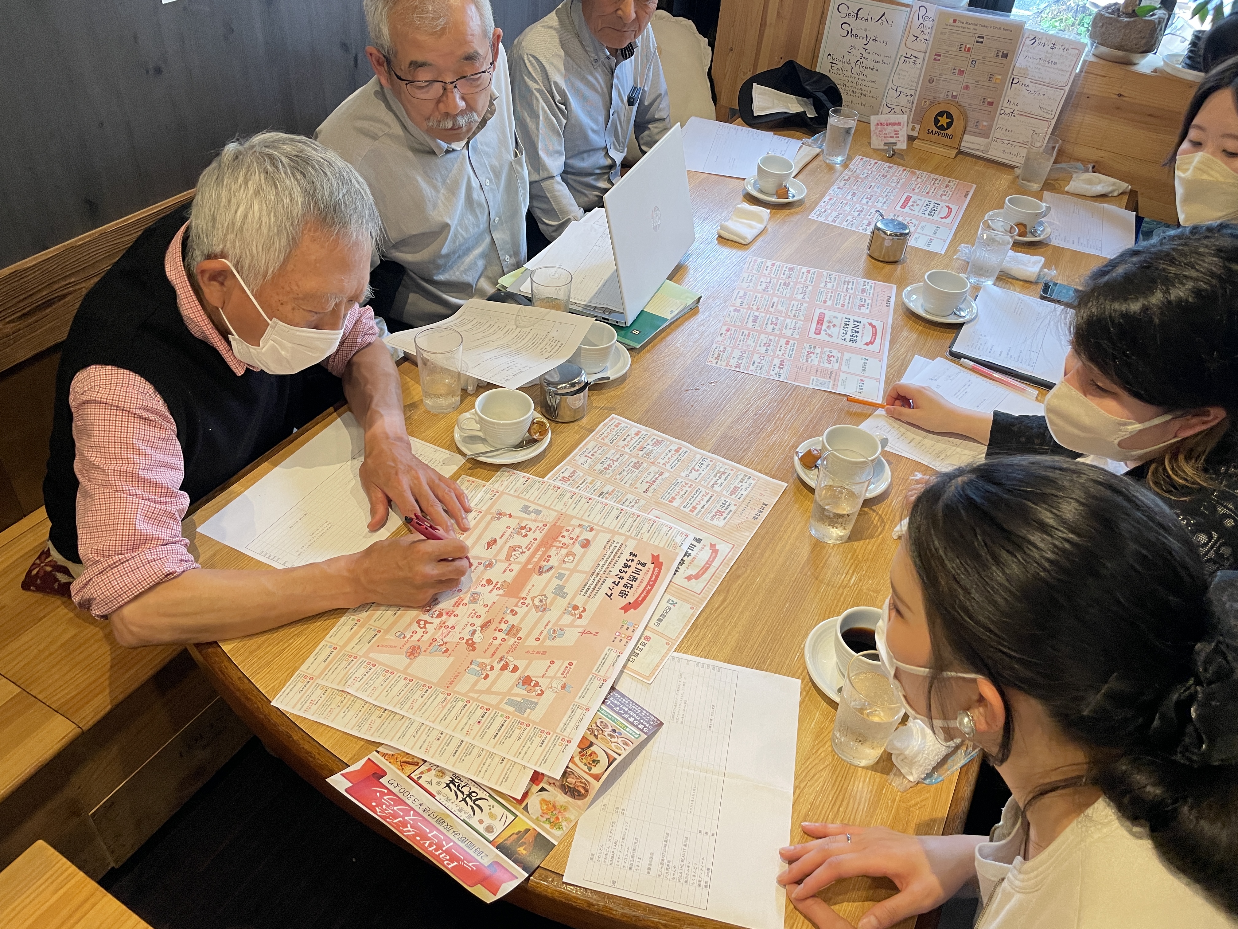 黒川商店街まちあるきマップ 打ち合わせ